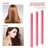 60 Flexi Rods Hair Curlers Set for Women & Girls - Flexible No Heat Rollers for Long and Short Hair, Twist Curls (Pink, 0.3 x 7 Inch)