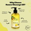 Renew Massage Oil with Orange, Lemon & Peppermint Essential Oils - Great for Massage Therapy or Home use. Ideal for Full Body – with Almond, Grapeseed & Jojoba Oils – by Brookethorne Naturals