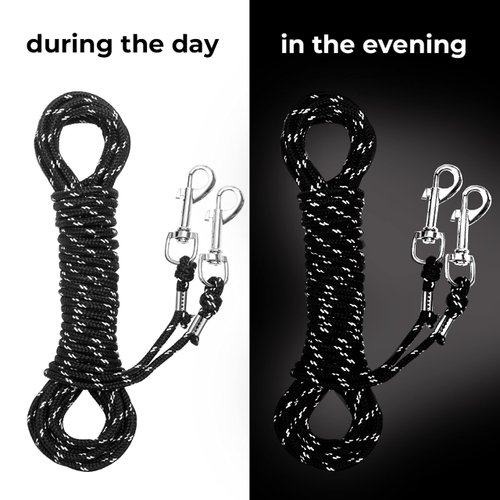 CHERPET Reflective Cat Leash - 30 ft Escape Proof Walking Lead Yard Long Leash, Extender Leash Training Playing Outdoor for Cats Puppy Kitten Small Dogs Rabbit Small Animals