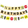 Wheels On The Bus Birthday Banner, School Bus Decorations For Party School Bus Birthday Banner Bus Birthday Party Decorations Back to School Banner Party Supplies