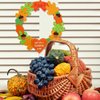 Engrowtic 24 Sets Thanksgiving Wreath Craft Enter with a Thankful Heart Wreath Craft Kits DIY Maple Acorn Hanging Ornament Home Door Decorations Fall Activities Party Favors