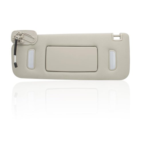 NHILES Left Driver Sun Visor Compatible with Cadillac Chevy Gmc 2007 2008 2009 2010 2011 2012 2013 2014 Sun Visor Replacement Number 22850306 Color:Gray