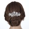 Latious Silver Bride Wedding Hair Comb Pearl Bridal Hair Clip Rhinestones Hair Piece Decorative Hair Accessories for Women and Girls