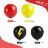 Red Black Yellow Balloon, 60 Pcs 12 Inches Cartoon Game Balloons for Kids Cartoon Theme Anniversary Birthday Baby Shower Engagement Party Decorations