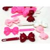 Tara Girls Self Hinge Bow Hair Barrettes - Pinks - 18 Pcs.