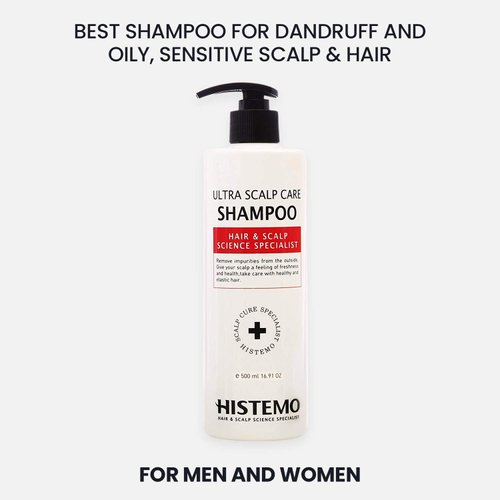Histemo Ultra Scalp Care Shampoo - DHT Blocking for Hair Restoration and Growth, with Biotin to Prevent Loss for Men & Women with Oily or Color-Treated Hair (16.91 oz)