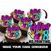 18pcs Glitter Bowling Ball Dessert Cupcake Topper Bowling Rolling into 8 Theme Decor Supplies Boys Girls Happy 8th Birthday Party Decorations