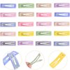 Beaupretty Snap Hair Clip 20pcs Metal Hair Barrettes Colorful Hair Pin Cute Nonslip Hairpin Lovely Hair Clips Hair Accessories for Women Girls
