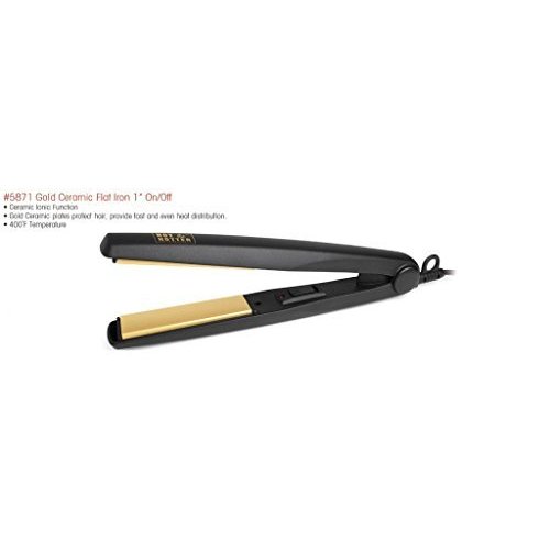 Gold Ceramic 1 Inch Flat Iron 5871
