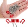 VINGVO Tow Hook, RC Tow Chain Metal 1/10 Scale RC Tow Hook, Tow Hook for RC Cars Daily Use Crawler Car Trailer Chain Assemble