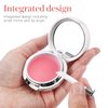 Beaupretty 2Pcs Empty Lips Balm Jars Plastic Lip Mask Holders with Silicone Lip Brush and Mirror Lid Face Cream Containers