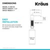 KRAUS Boden Kitchen Soap and Lotion Dispenser in Brushed Brass, KSD-53BB