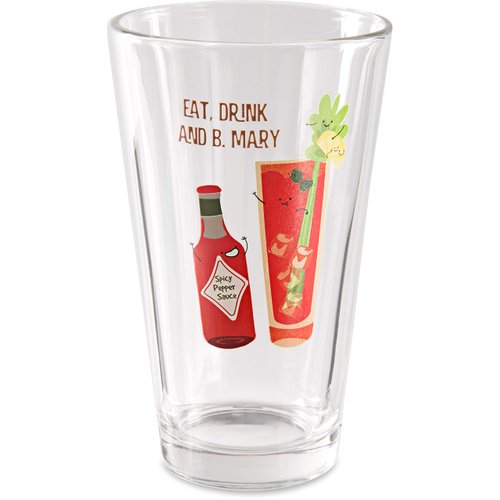 Pavilion - Eat, Drink & B. Mary - Bloody Mary - 16 oz Pint Glass Tumbler