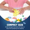 Constructive Playthings Translucent Pattern Blocks, Light Table Manipulatives, STEM Toys, Sensory Play, Create, Build and Design, Color Exploration, Set of 147 Blocks, Toys for Kids 3 Years and Up