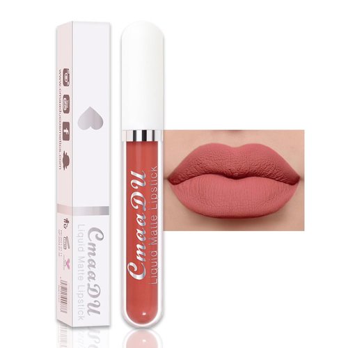 evpct 1Pcs Sexy Red Matte Liquid Lipstick Lip Gloss Glossy Set for Black Women 24 Hour Silky Velvet Lipstick labiales matte larga duracion mate 24 horas originales 11#