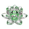 Amlong Crystal Hue Reflection Lotus Flower with Gift Box, 3 inch, Green
