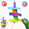 Bonka Bird Toys 1073 Wood Stepper Parrot Chew Cage Toy, Conure, Quaker, Ringneck, and Similar Breeds