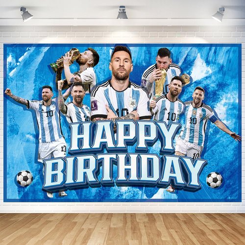 5x3FT Soccer Star Happy Birthday Banner, Soccer Star Birthday Decorations, Soccer Star Party Decorations, Soccer Star Party Supplies Photography Decorations,Soccer Themed Birthday Party Supplies