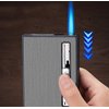 Malisseladi Cigarette Case with Built-in Lighter Windproof Refillable Butane Jet Torch Lighter Automatic Ejection Cigarette Case Dispenser Box Holder (Black)