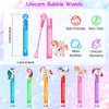 AFZMON 24 Unicorn Party Favors Bubble Wands for Kids, Rainbow Horse Mini Bubbles Wand Toys, Rainbow Theme Birthday Party Supplies Goodie Gift Bag Stuffers Pinata Classroom Prizes
