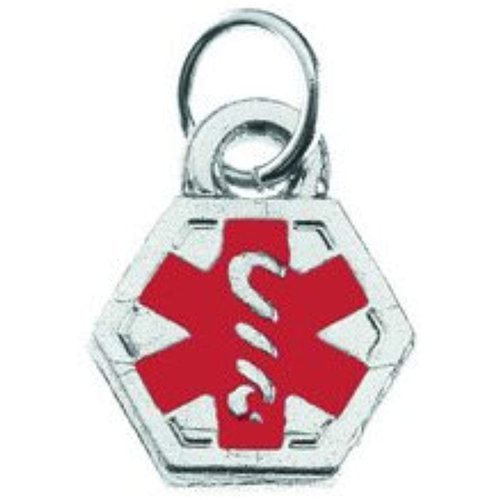 Medical Alert Symbol Mini Silver Charm