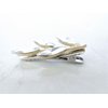 Generic Small gold silver tone crystal leaves alligator hair clip for fine thin hair (Clip quantity: 1 clip)
