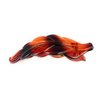 Brown leaf barrette curved hair clip leaves 4.5 inches long stamped textured plastic