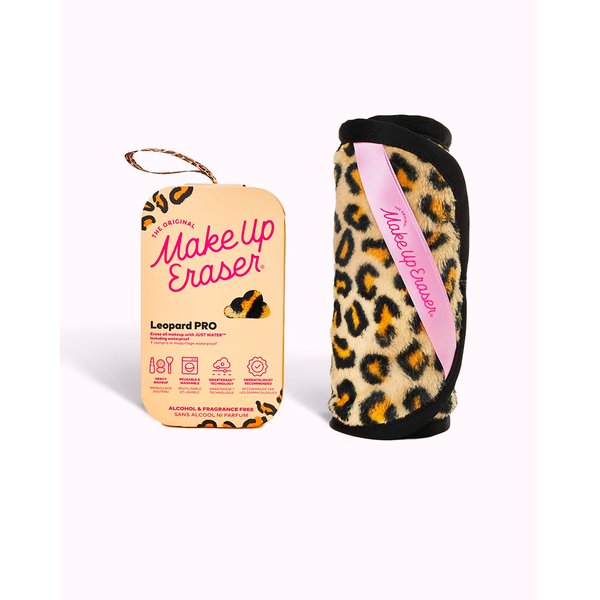 The Original MakeUp Eraser PRO, Effortlessly Remove All Makeup Using Only Water, Including Waterproof Mascara, Eyeliner, Foundation, Lipstick, Sunscreen, and More! Leopard, 1ct.