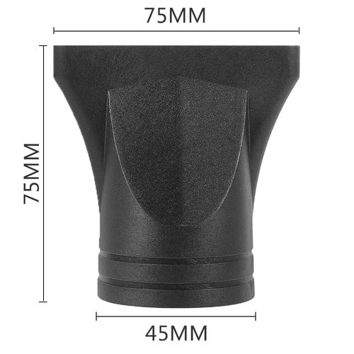 Diyfixlcd 2PCS black hair dryer nozzle，Plastic hair dryer concentrator diameter 4.5cm, non-general purpose hair dryer attachment nozzle