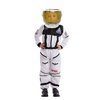 Spooktacular Creations Astronaut Costume with Helmet, Space Suit for Kids and Toddler with Movable Visor Helmet, Kids Astronaut Costume for Halloween Costumes Party Favor Supplies White XL
