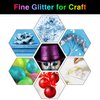 PIXGLITTER 4 Colors Fine Glitter Powder, Craft Glitter Powder Shake Jar for Resin Jewelry Art Crafts Making, Cosmetic Glitter for Nail Body Hair 1.5oz/Bottle (All Blue Set)