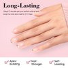 RARJSM Clear Builder Nails Gel Polish for Self Leveling Transparent Nail Strengthener in a Bottle Nail Extension Hard Gel 15ml Brush on Buidler Extend Gel UV LED Soak Off Curing Requires Salon Home