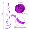 30 Pcs Purple Swirls Decorations Hanging Swirl Decorations Party Streamers for Ceiling Party Decorations