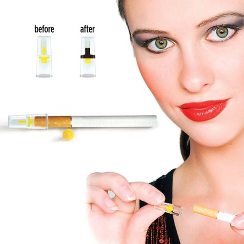 Cut Nic 8 Hole Easy Draw Disposable Cigarette Filters - (600 Filters) - Including 2 Travel Cases