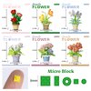 PQKIE 12 Pcs Flowers Bouquet Building Set,2531 Pcs Flower Botanical Collection Building Block Toy,Micro Plant for Home or Office Decor, Mother's Day Valentine Christmas Birthday Gifts for Adults,Girls