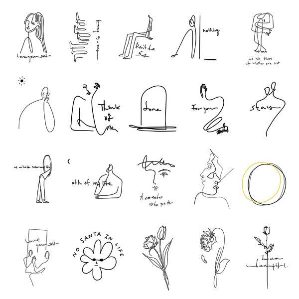 Realistic Temporary Tattoo for Women - 86 Sheets Tiny Small Fake Tattoos, 24 Pcs Inspirational Quotes Words Tattoo, 62 Long Lasting Minimalist Wild Flower Floral Bouquet Leaf Adult Tattoos Stickers (Art Abstract)