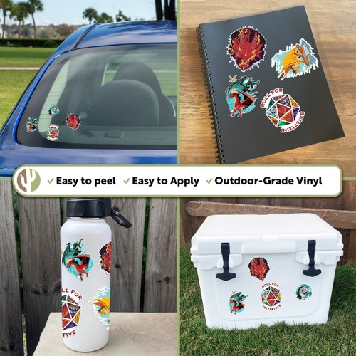 Desert Cactus Dungeons & Dragons Stickers - 13 D&D Decals Laptop Water Bottle Car Scrapbook11.46x8.9 Vinyl Decorations Birthday Favor Party Supplies (2-3)