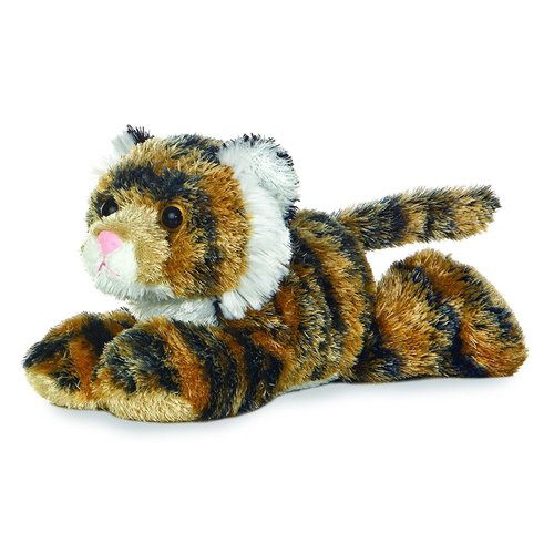 Aurora Bundle of 2 Plush Animals - 8" Tanya Tiger and Shazam White Tiger