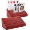 LotFancy Playing Card Holder for Kids, Adults, Seniors, 2 Pack, Wooden Hands Free Card Holders for Playing Cards, Family Card Game Nights, Canasta, Poker Parties, 6” x 3.1” x 2.4”