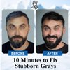 3-in-1 Instant Gray Darkening Shampoo for Men - Simpler Mustache & Facial Hair Color with Plant Extract in 10 Minutes