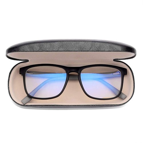 Gudzws Blue Light Blocking Reading Glasses Readers Spring Hinges Sturdy Retro Style Rectangle TR Frame Unisex Black +3.50