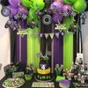 20Pcs Monster Truck Hanging Swirls Set, Wheel Tire Birthday Hanging Streamers Whirl, Green and Purple Racing Car Ceiling Hanging Decor for Monster Jam Theme Birthday, Monster Truck Theme Party