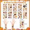 Erweicet Thanksgiving Party Favors 80PCS Turkey Glasses Stickers Tattoo Stickers Gift Bags for Kids Autumn Fall Theme Party Goodie Bag Filler Classroom Rewards