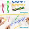 Andiker Mini Cat Spiral Springs, 16Pcs Cat Springs Toy Come with a Storage Box Long-Lasting 4 Bright Colors Plastic Springs Cat Toy for Indoor Cat Swatting Biting Hunting Self-Play Kitten Toys (S)