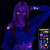Glow In The UV Temporary Tattoos 170 Styles Flowers Feather Wing UV Neon Tattoos Stickers Party Supplies Body Face Fake Tattoo Markers for Adults Women Men