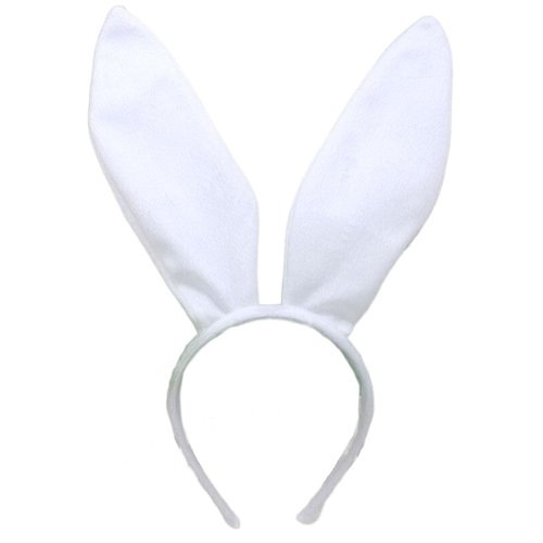 Zhzrche Bunny Ear Headband Rabbit Hair Band Hair Accessories for Women Party Gift (White)