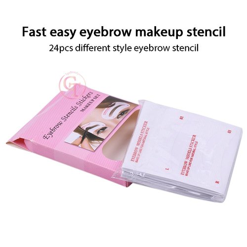 48pcs/set Eyebrow Stencils Stickers Kit Disposable Non-woven Fabric Eyebrow Shaping Stencils Disposable Brow Template Stickers for Eyebrow Positioning (48pcs / set)