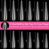 Long Stiletto Nail Tips, AITRAI 504pcs 3XL Extra Long Stiletto Nail Tips Full Cover Acrylic Nail Tips for Nail Preffesional Pointy Shaped Flase Nail for Nail Art, 12 Sizes