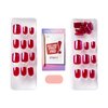 KISS imPRESS No Glue Mani Press-On Nails, Color FX, This City', Dark Red, Short Size, Squoval Shape, Includes 30 Nails, Prep Pad, Instructions Sheet, 1 Manicure Stick, 1 Mini File