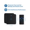 AVANTEK Wireless Doorbell, D-3B Waterproof Door Chime Kit Operating at over 1300 Feet with 2 Plug-In Receivers, 52 Melodies, CD Quality Sound and LED Flash